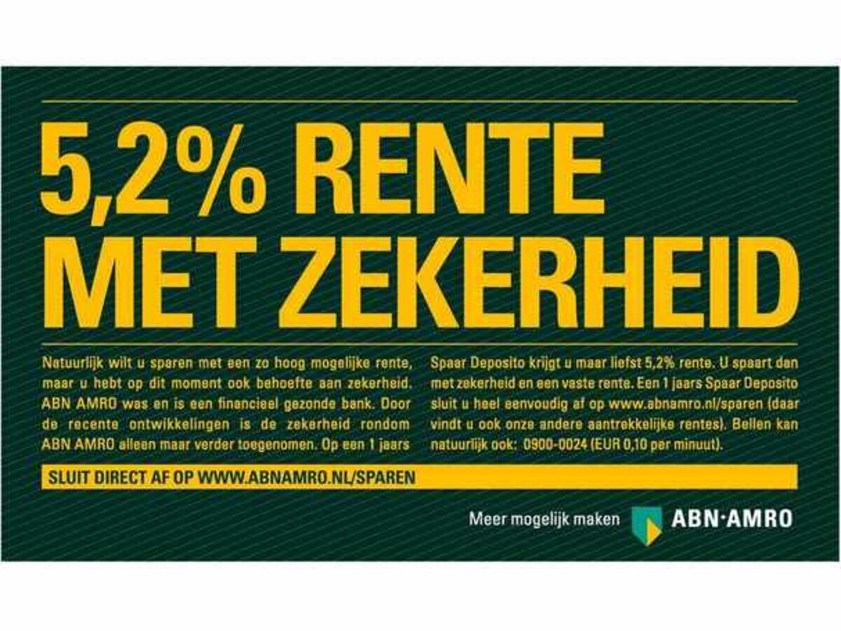 Bos tikt ABN Amro op vingers om advertentie | Het Parool