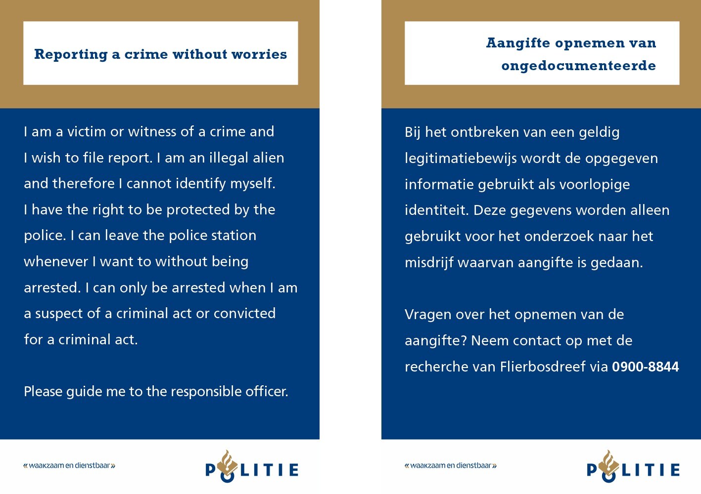 Illegaal kan in Amsterdam aangifte doen zonder te vrezen voor uitzetting