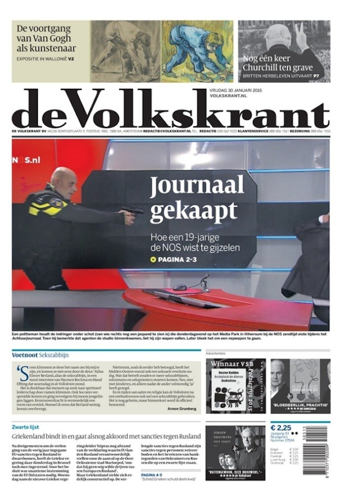 Dagbladen pakken groots uit met kaping bij de NOS | Het Parool