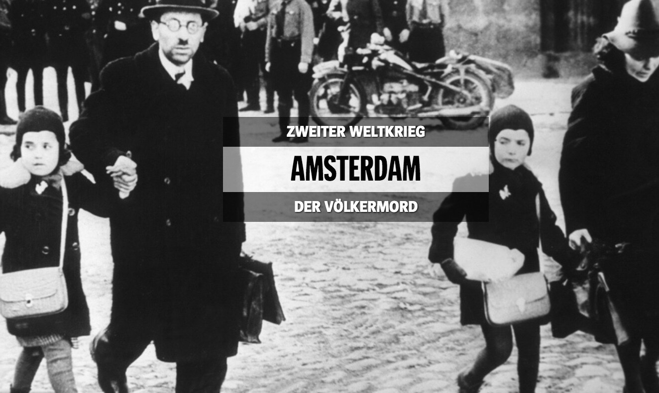 Amsterdam in digitale productie van Der Spiegel over de oorlog