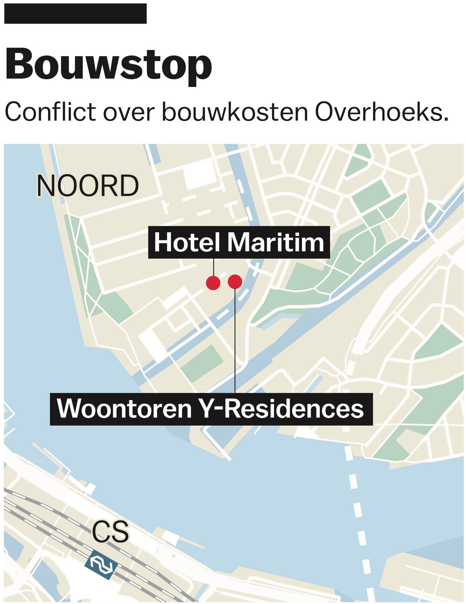 Bouw Y-Towers in Noord stilgelegd na conflict over kosten