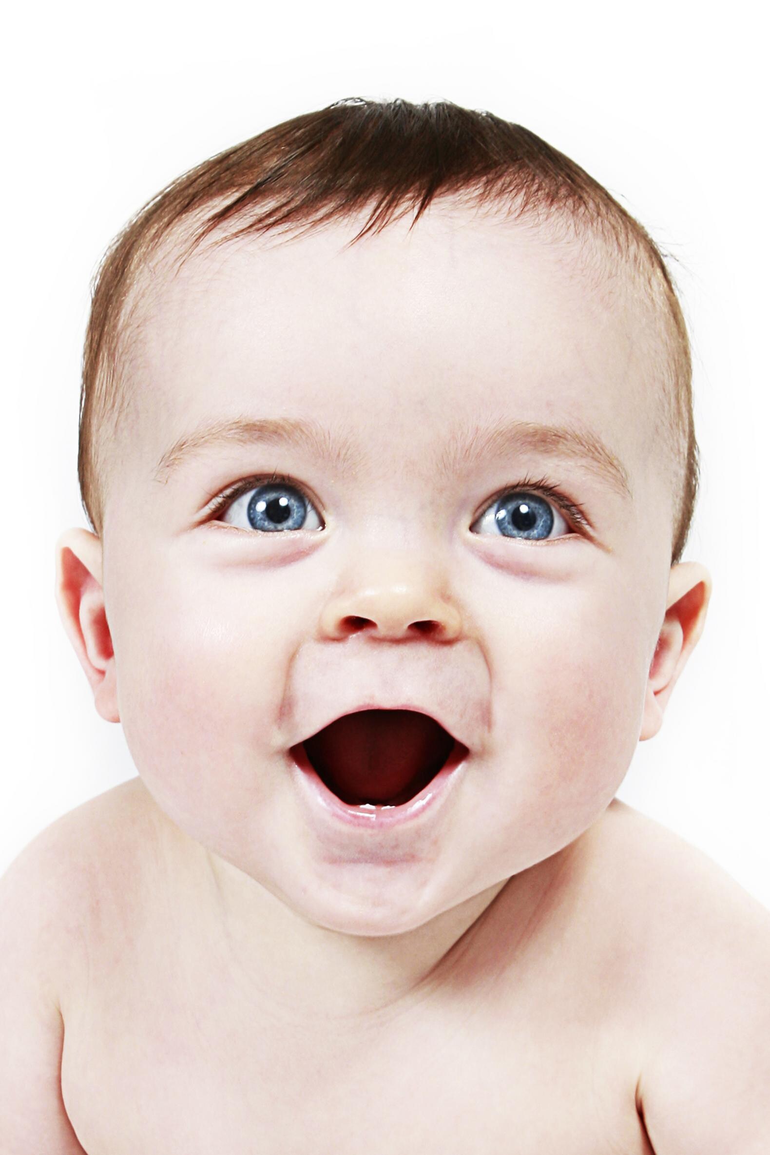 De lach van een baby lijkt op die van een chimpansee