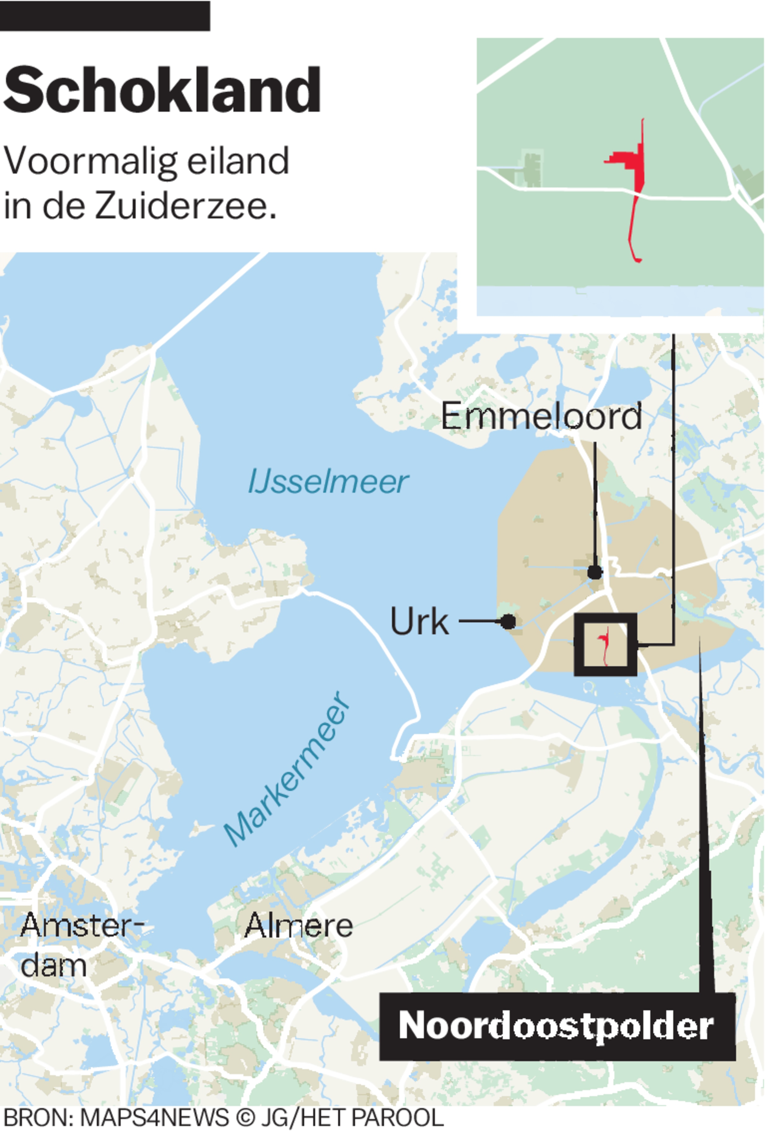 dit voormalige eiland ligt nu in de noordoostpolder 9 letters