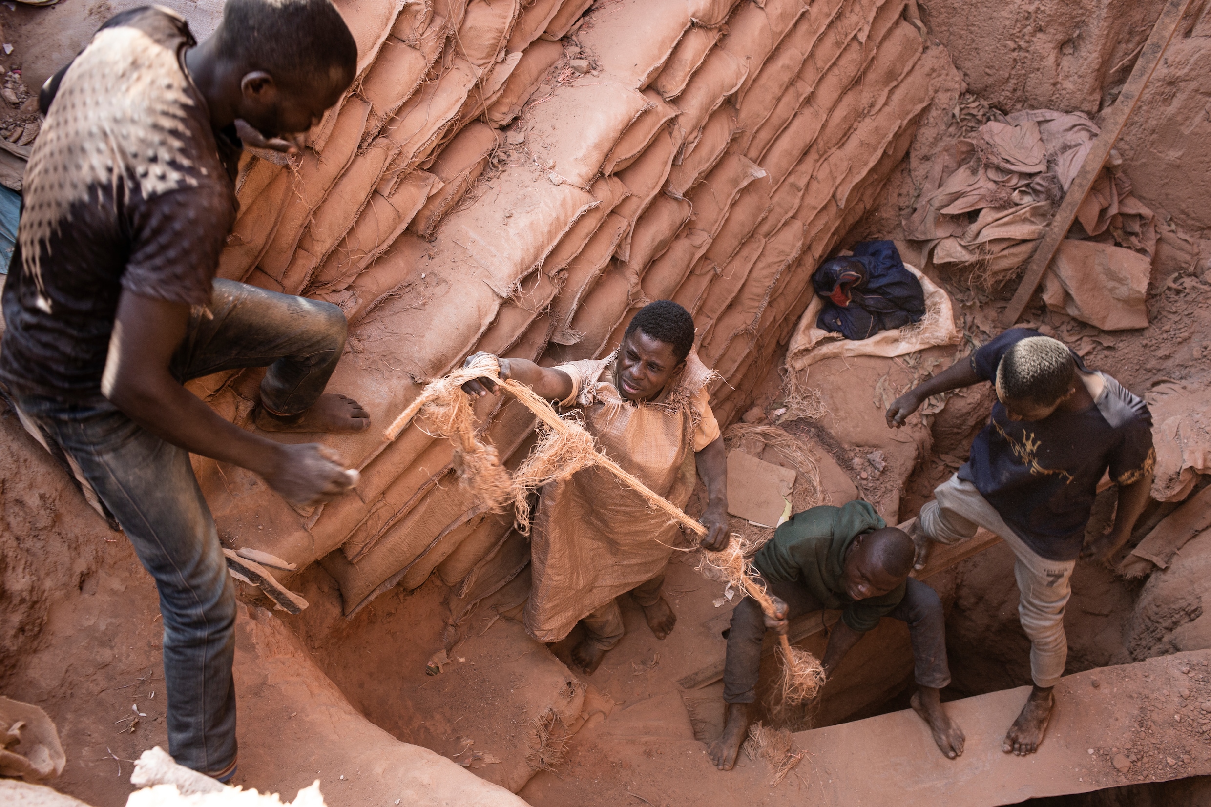 Een kobaltmijn in Congo. Het land heeft de grootste kobaltvoorraad ter wereld.
