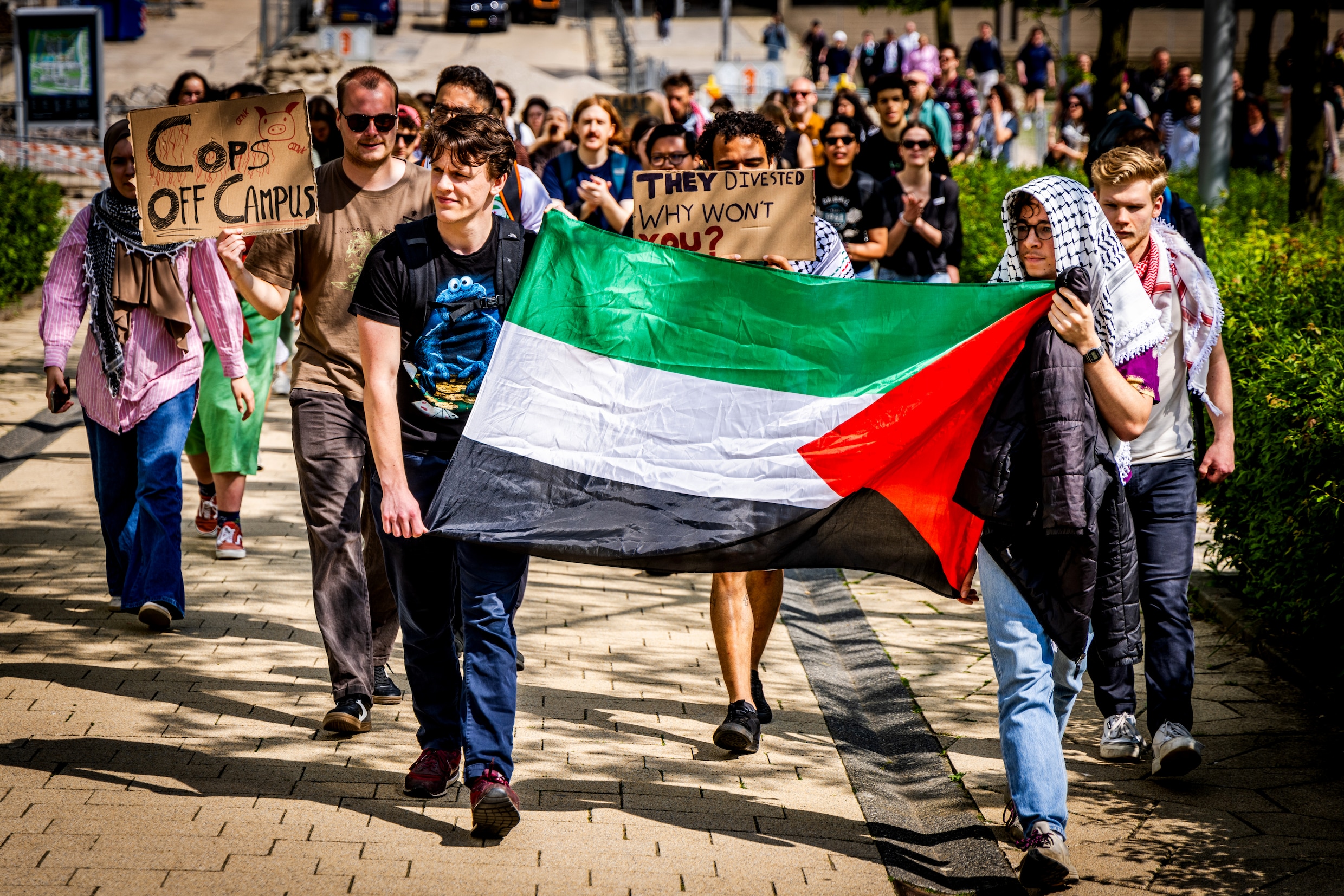Deze week was er al een walk-out bij de Erasmus Universiteit voor Palestina.