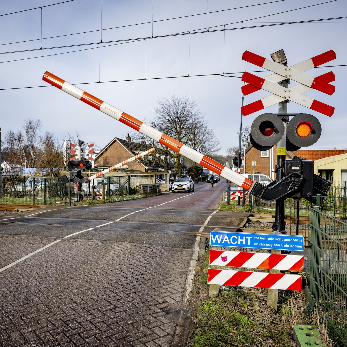 De spoorwegovergang in Bunnik