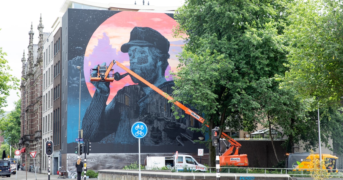 Mag deze muurschildering blijven in Amsterdam? ‘Een pandeigenaar houdt vaak geen rekening met wie ui