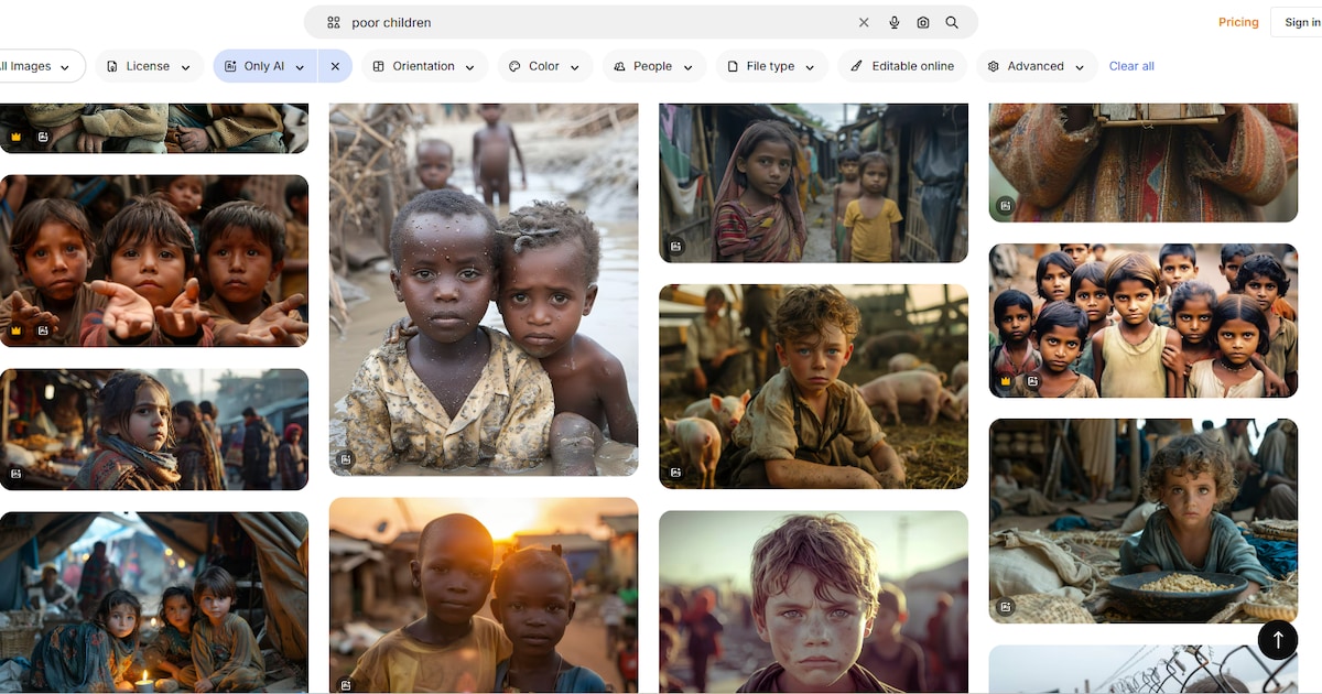 Hulporganisaties zetten AI-beelden vol stereotypen in om fondsen te werven