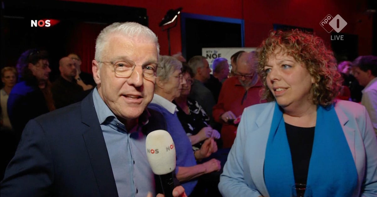 ‘Ook winst, hè,’ opende de NOS-verslaggever tegen de treurende lijsttrekker in Dokkum