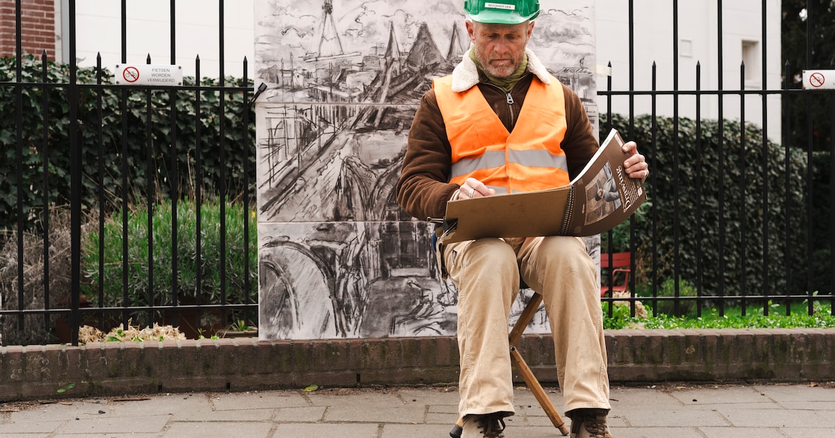 Deze kunstenaar legt de verwoestingen vast na de brand in de Vondelkerk: ‘Dit project is een beetje 