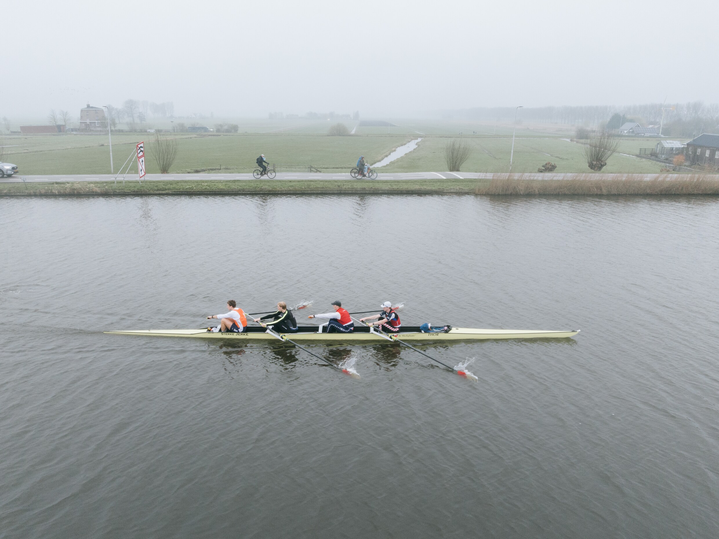Met studenten-roeivereniging Skøll op weg naar de Varsity, de ...