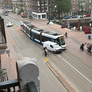 Tram derails after collision in Amsterdam-West, van driver taken to hospital