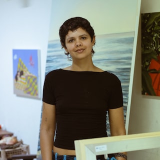 My art and I: Faria van Creij-Callender paints in her Bijlmer studio: ‘I sketch on the metro’
