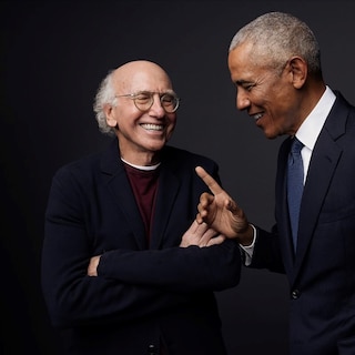 Review: Comedian Larry David takes a loud and silly journey through American history