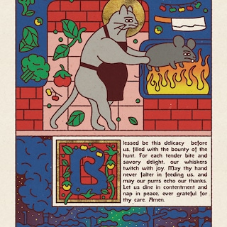The illustrations of artist Debbie Tea (40) are both playful and heavy: 'I discovered that God is not the problem, but people'