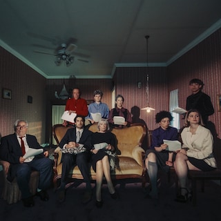 Artist Pip Greenaway (25) has no big family, so she cast her fantasy brother, aunts and uncles
