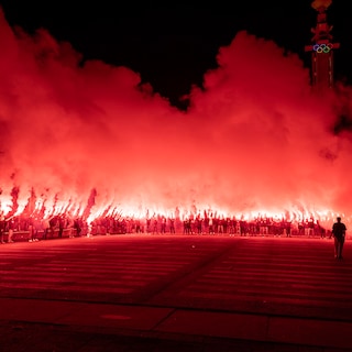 Ajax's F-side celebrates 50th anniversary with massive fireworks, flares and smoke bombs