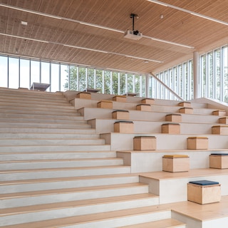 Metropolis Lyceum in Amsterdam-Noord is a festive sequence of spaces, classrooms and study areas