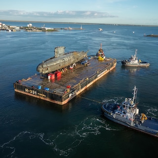 Walrus submarine in Amsterdam for scrapping