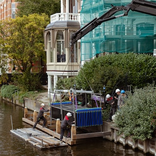 Monumental office villa opposite Rijksmuseum to go gas-free using heat from the Singelgracht