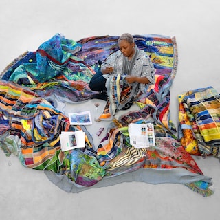 Otobong Nkanga praised for the exceptional role of color in her work