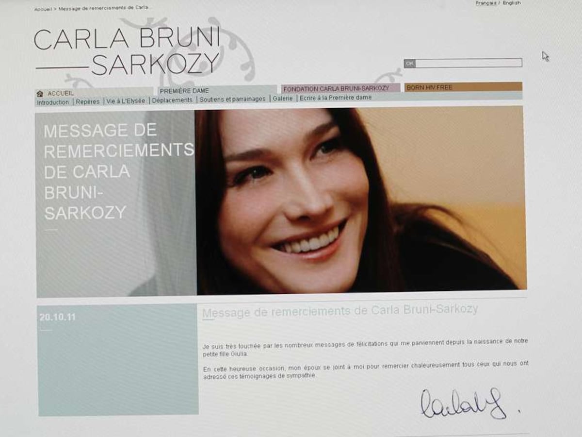 Naam dochter Bruni en Sarkozy nu echt bekend: Giulia | Het Parool